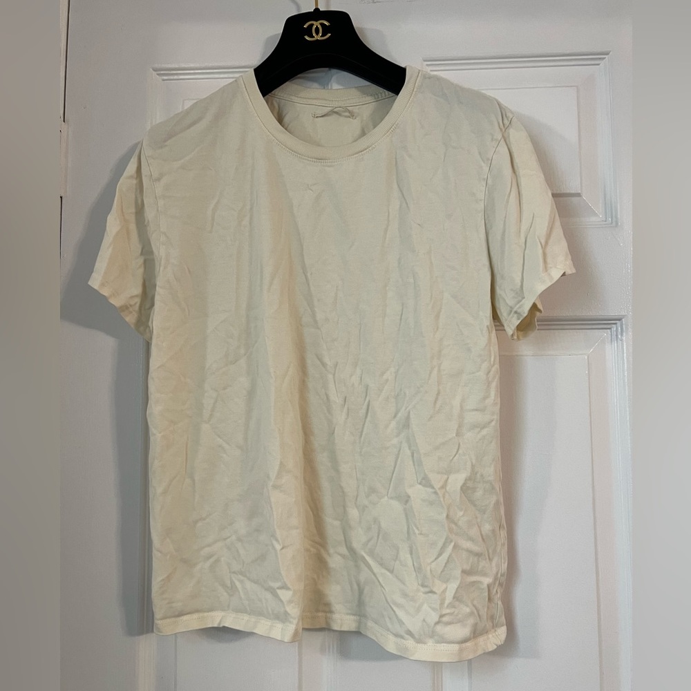 Talentless WOMENS MODAL TEE pale yellow size L Scott Disick comfortable soft